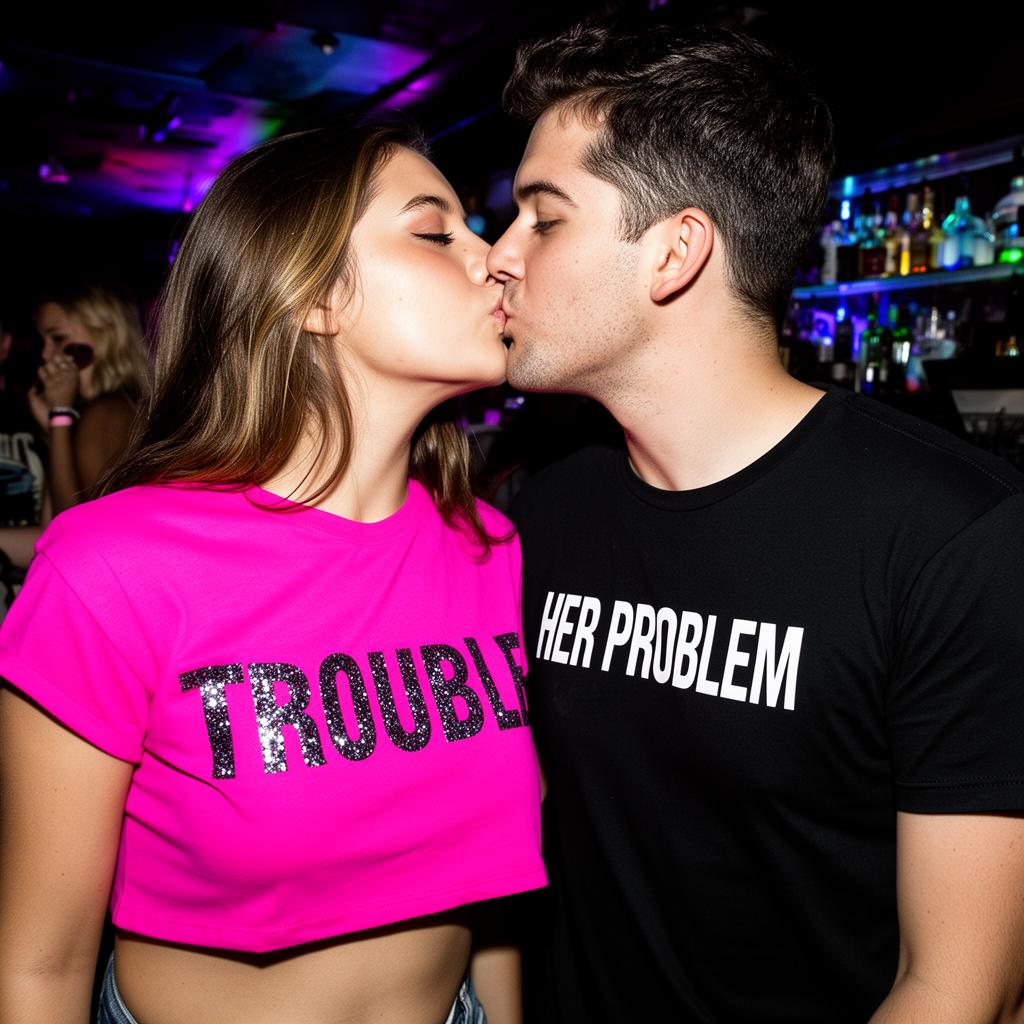 Couple in Trouble and Her Problem matching tees