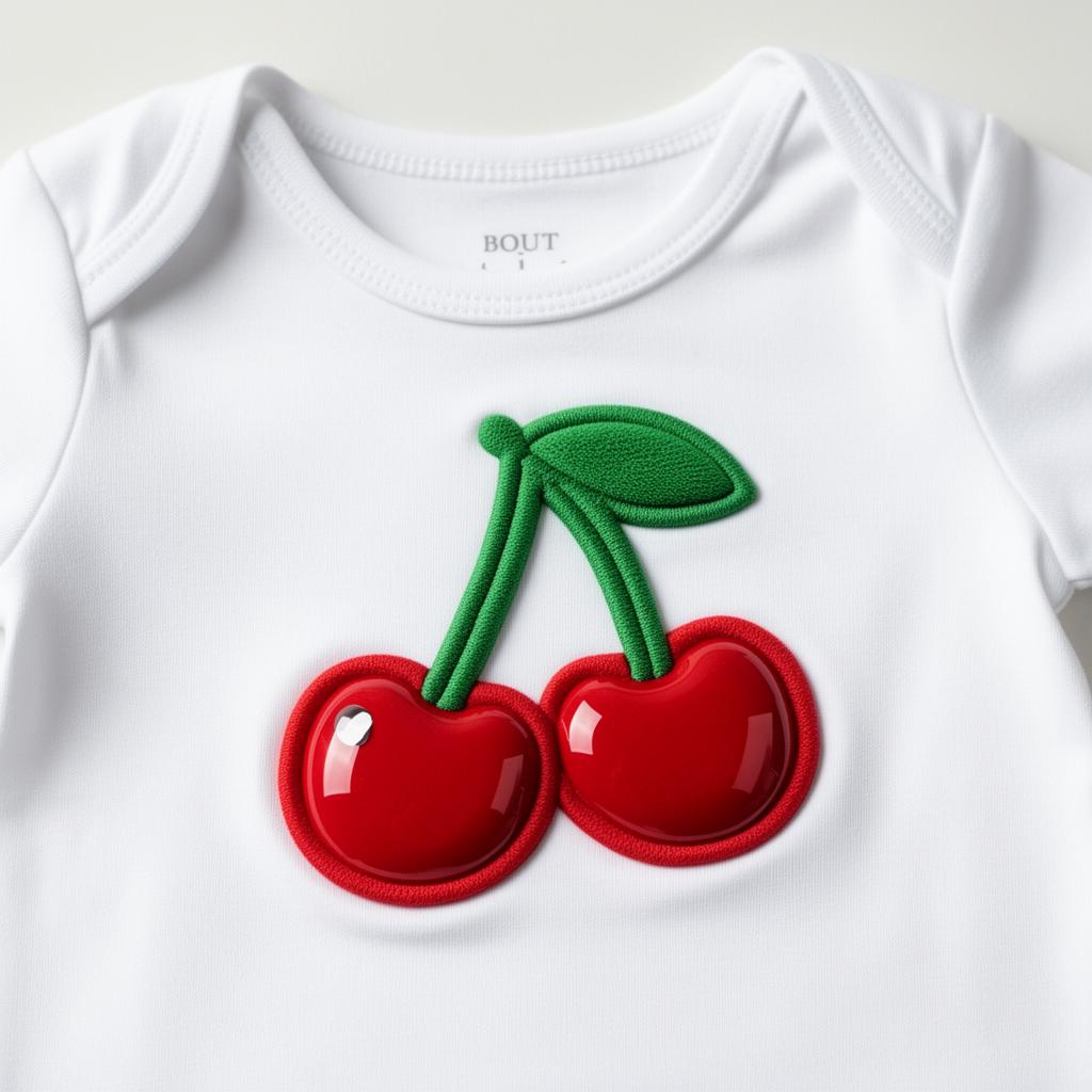 Glossy cherry puff baby tee